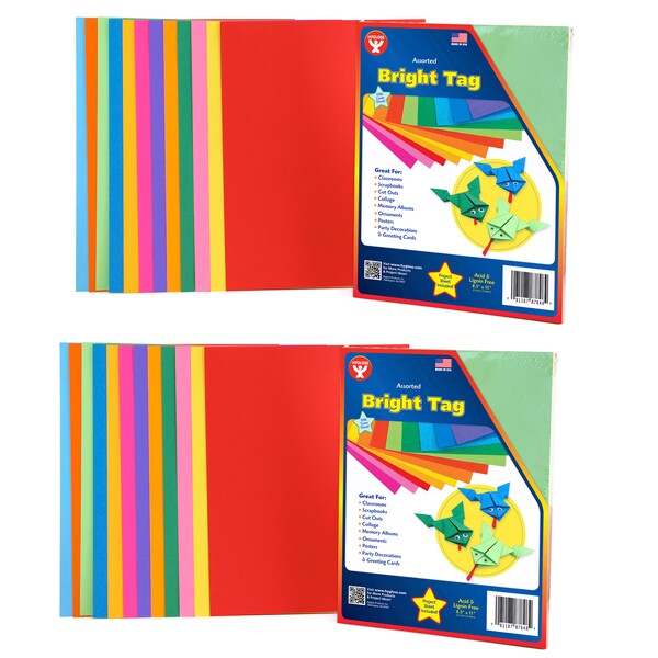 Hygloss Products Bright Tag, 8.5" x 11", 48 Sheets Per Pack, PK2 87848 - main